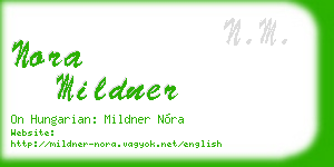 nora mildner business card
